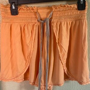 FP Movement Free People Peach Drawstring Lounge Shorts Size Small